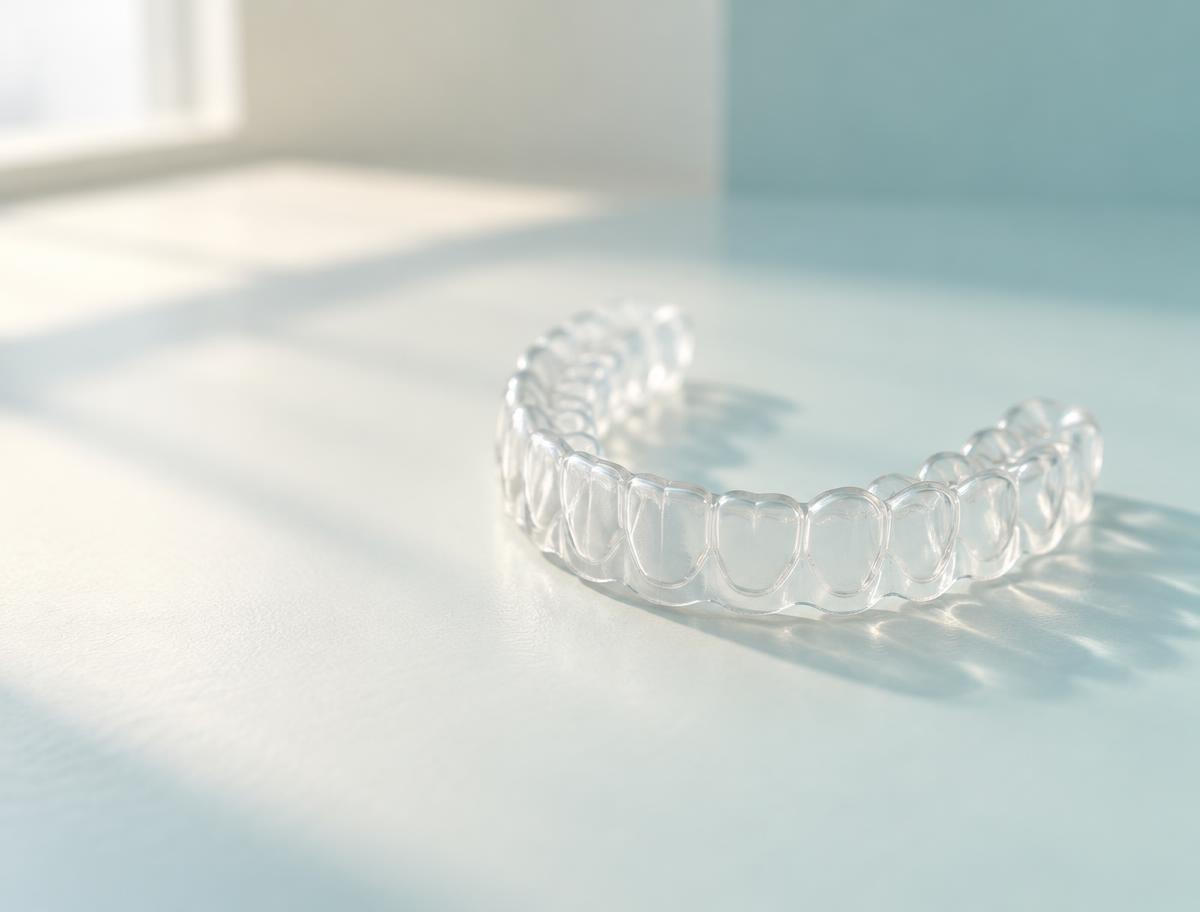 Illustrative photo of a clear aligner tray